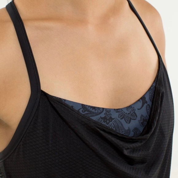 Lululemon C.Y.B Tank top Black Paisley Inkwell 4 - Picture 3 of 9